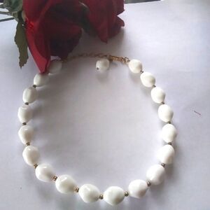 Vintage Gold Colored Bead Necklace